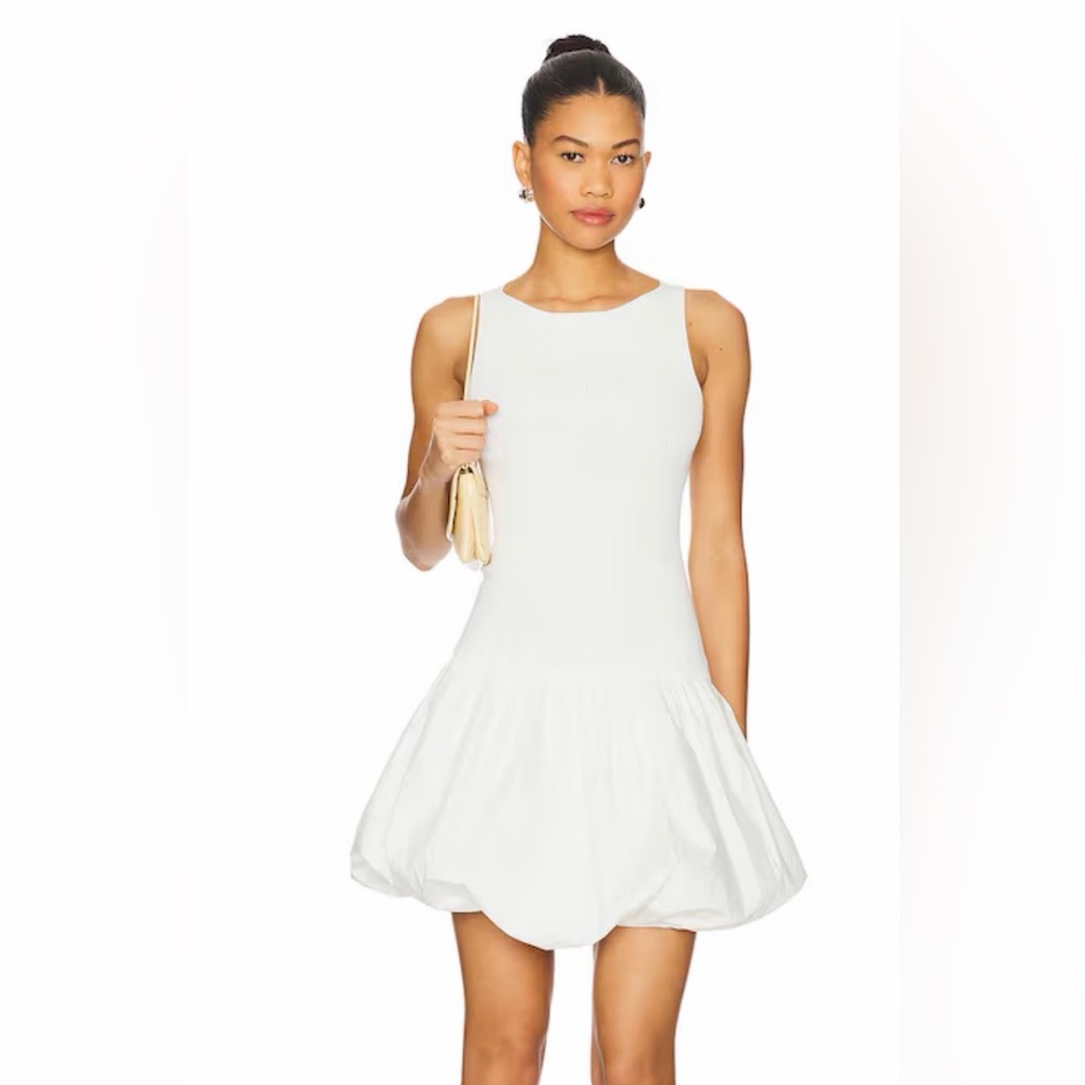 ASTR The Label White Fit-and-Flare Mini Dress